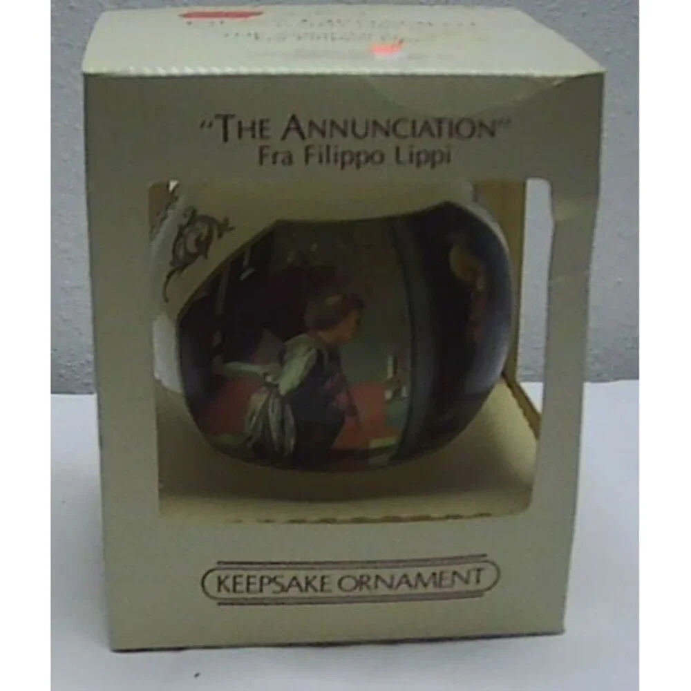 Hallmark Keepsake The Annunciation Fra Filippo Lippi Glass Ball Ornament 1983